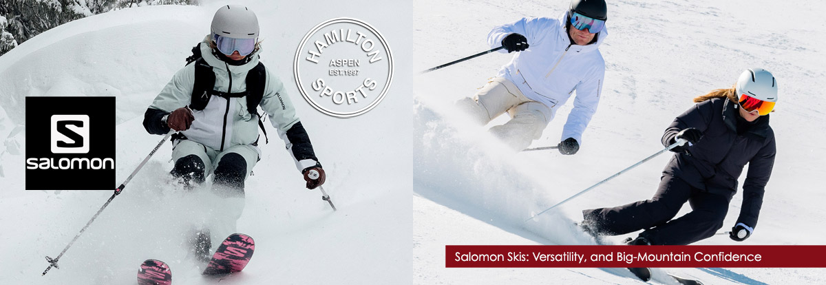 Skiers on the best ski rental in Aspen from Salomon skis and Hamilton Sports
