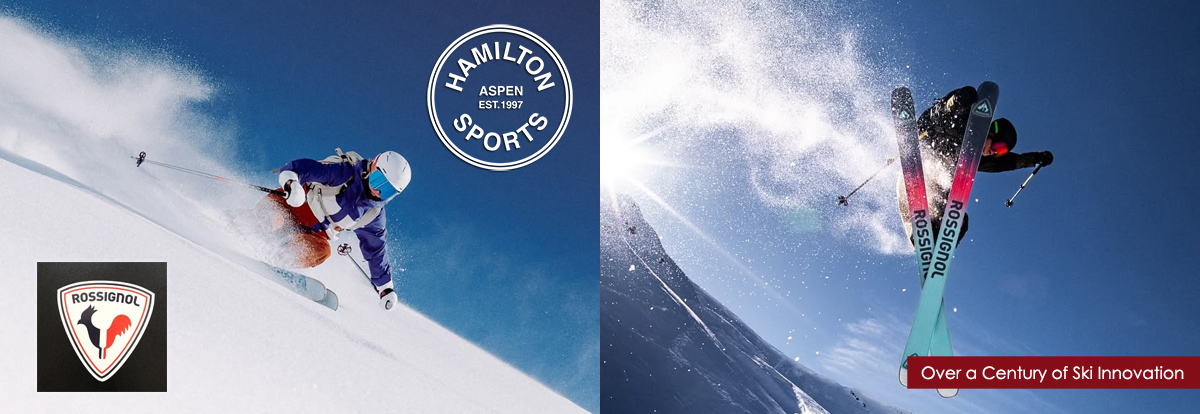 woman skiing powder on rossignol skis