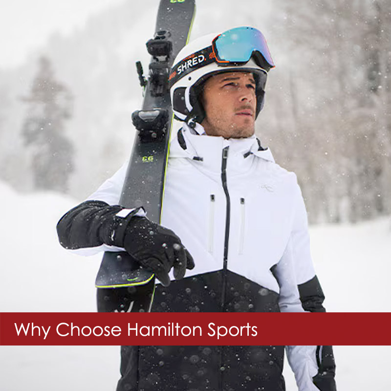 Kjus-Hamilton-Sports-Ski-Shop Man wearing KJUS skiwear from Hamilton Sports ski shop in Aspen