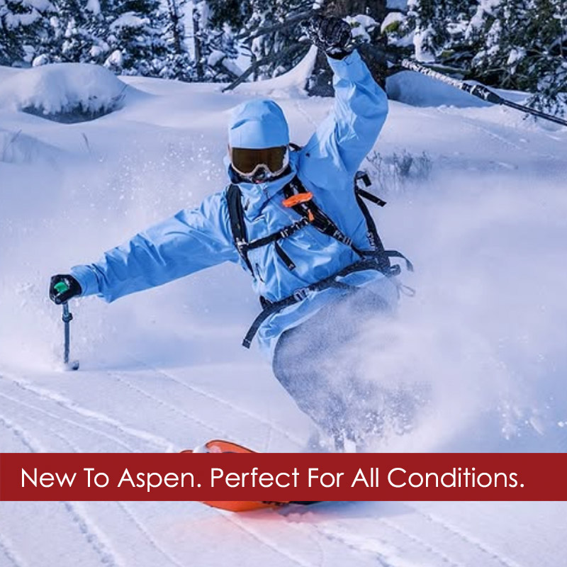 Beringia ski jacket on a skier in Aspen