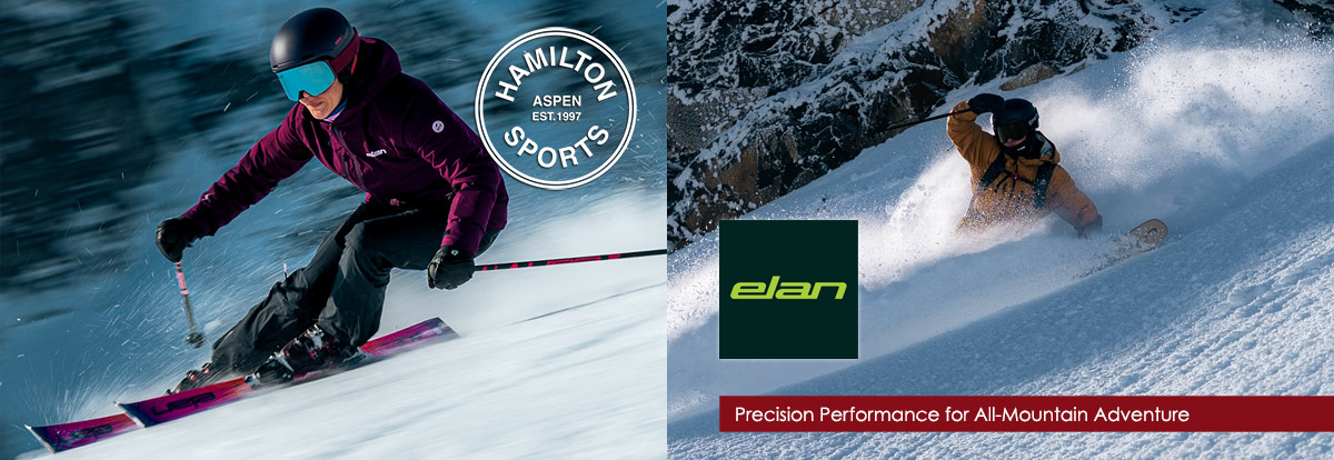 Elan Aspen ski demos in action on the ski resort