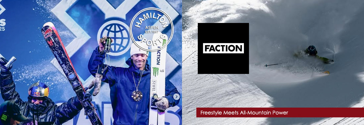 Faction Demo skis in Aspen