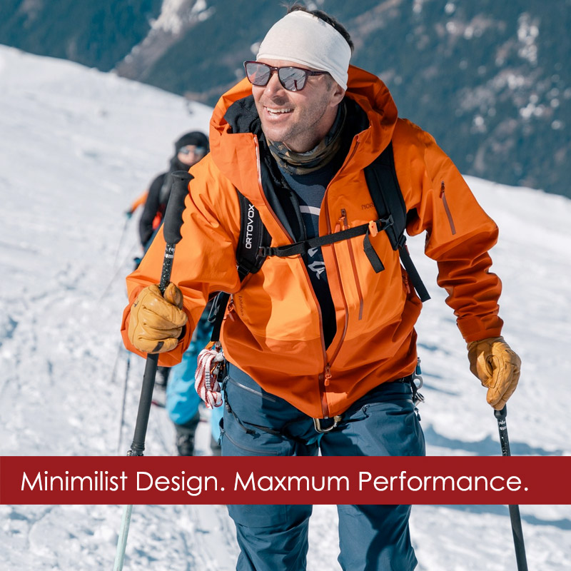 Noronna-ski-jacket-man Chris Davenport from Aspen wearing an Noronna ski jacket