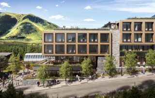 Construction just began on a massive new hotel called The Chalet Alpina near the new lift 1A in Aspen