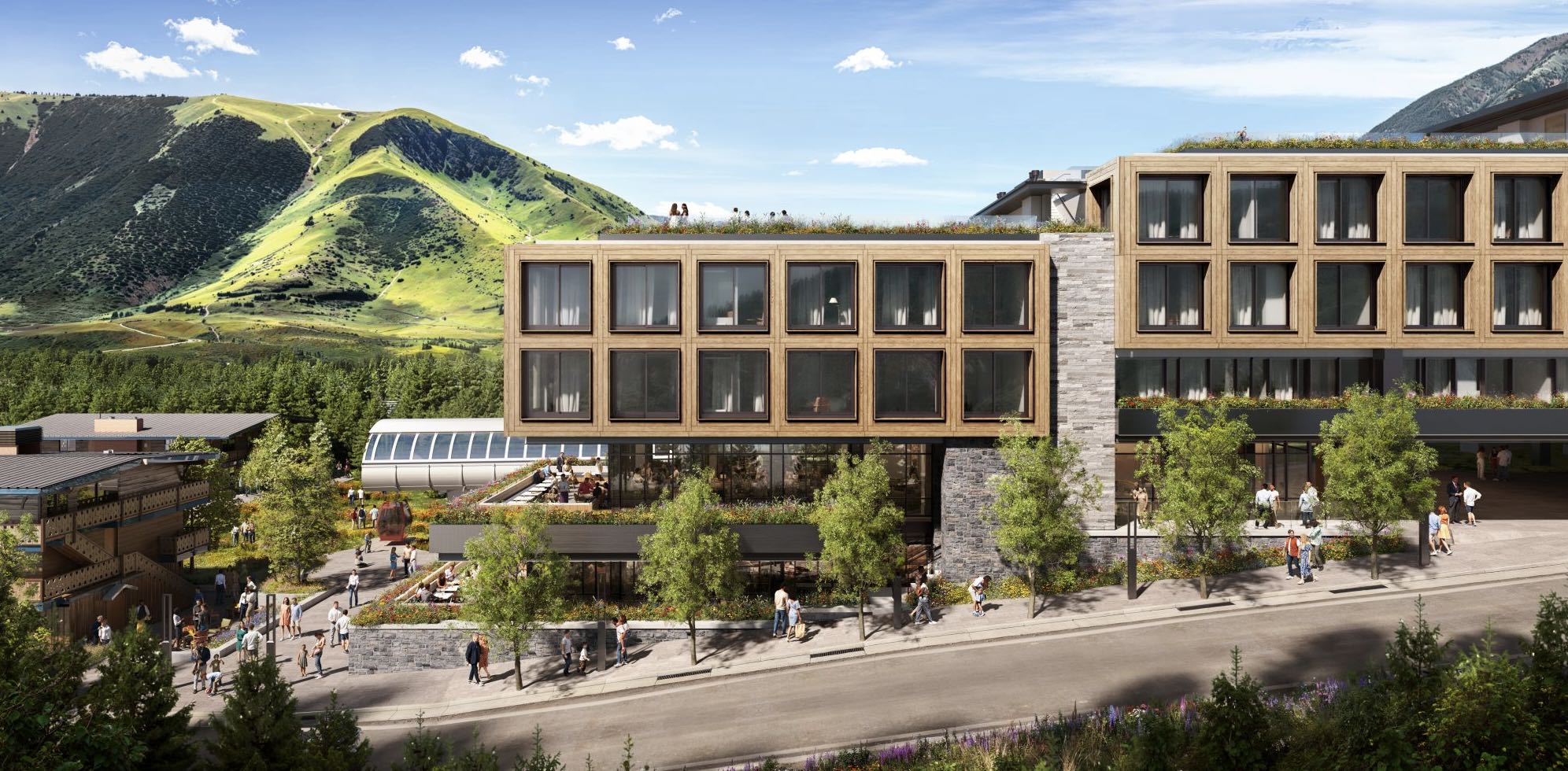 Construction just began on a massive new hotel called The Chalet Alpina near the new lift 1A in Aspen