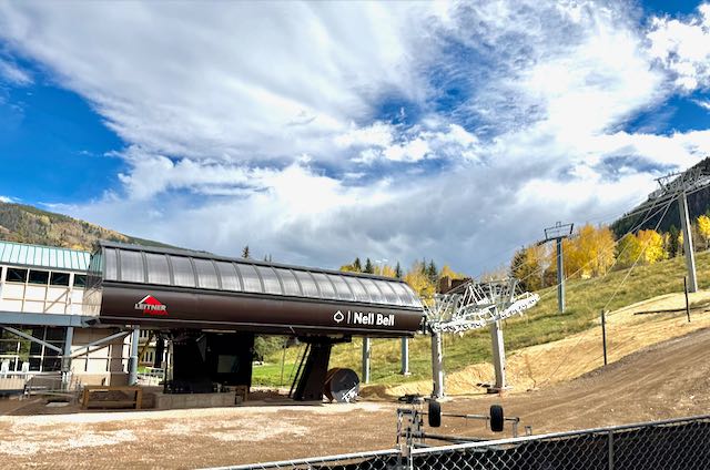 Almost ready to go. The Nell Bell chair is scheduled to open this upcoming season