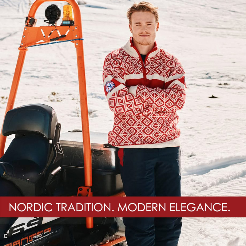 man-wearing-dale-of-norway-wool-ski-sweater man wearing a Dale of Norway wool ski sweater