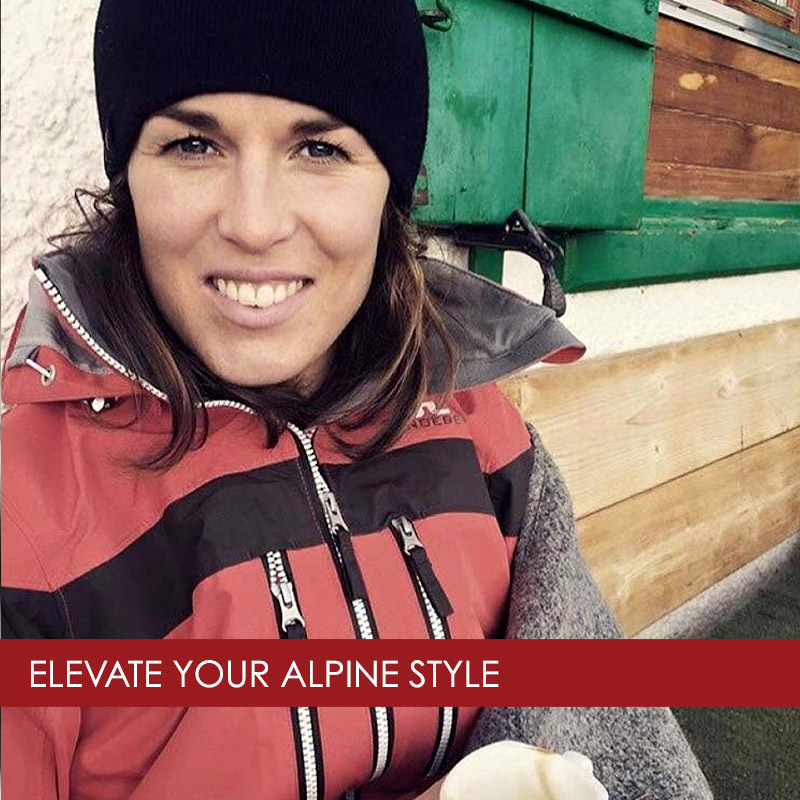 Woman wearing J. Lindeberg ski jacket